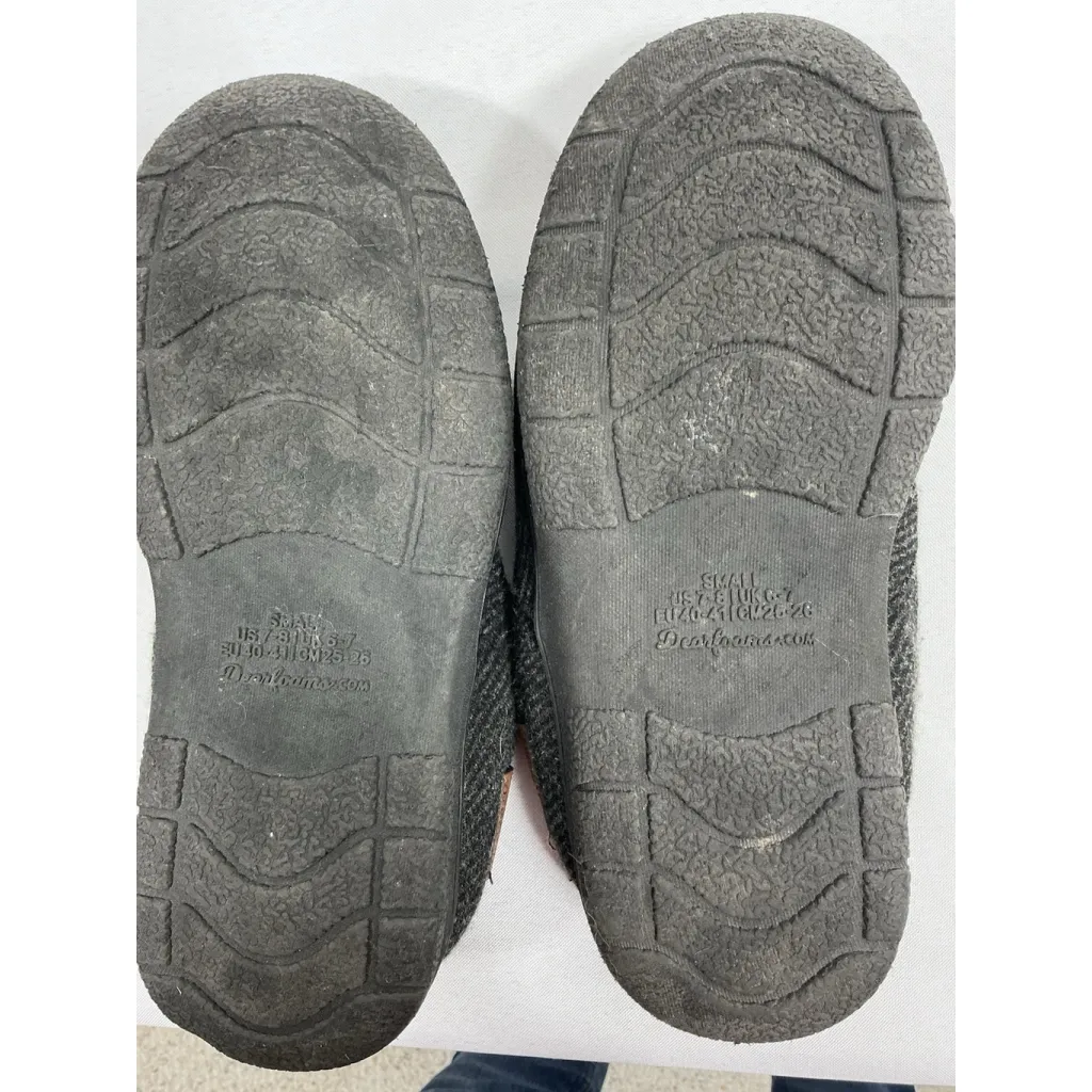 Mens Dearfoams Slipon Slippers Small 7/8 Gray Foam Insoles - Image 7