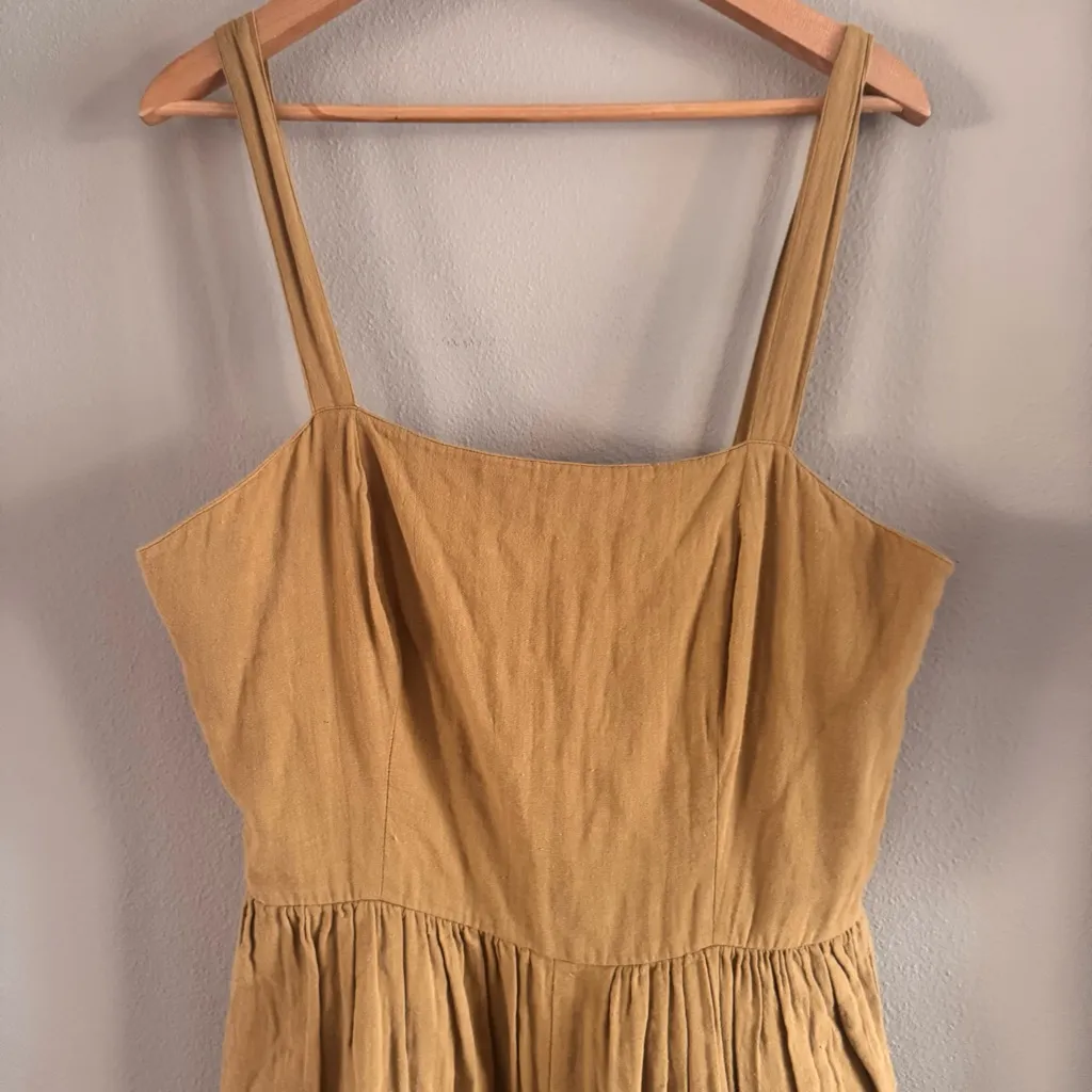 KATE‎ QUINN Gauze Jumpsuit Tan Size L - Image 2