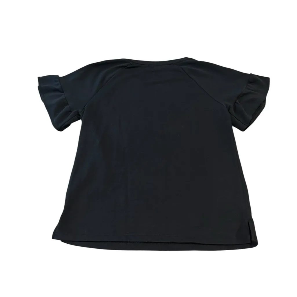 3/$15 OLD NAVY black top with ruffle sleeves - Image 4
