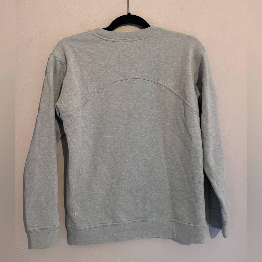 Lululemon Size 4 “All Yours” Crewneck in Heathered Island Mist - Image 5