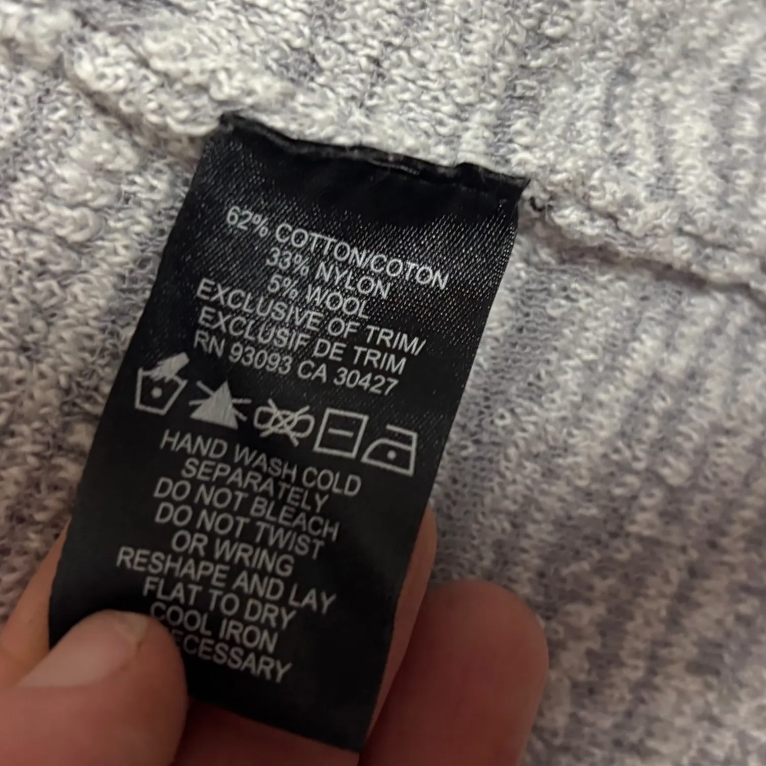 Nic & Zoe Womens Gray Marled Lace Up Back Open Front Cardigan Sweater PL Minimal - Image 6