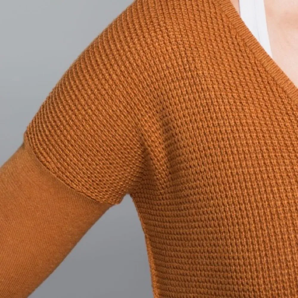 Lululemon The Sweater Life Heathered Spicy Pumpkin Knit Sweater - Image 3