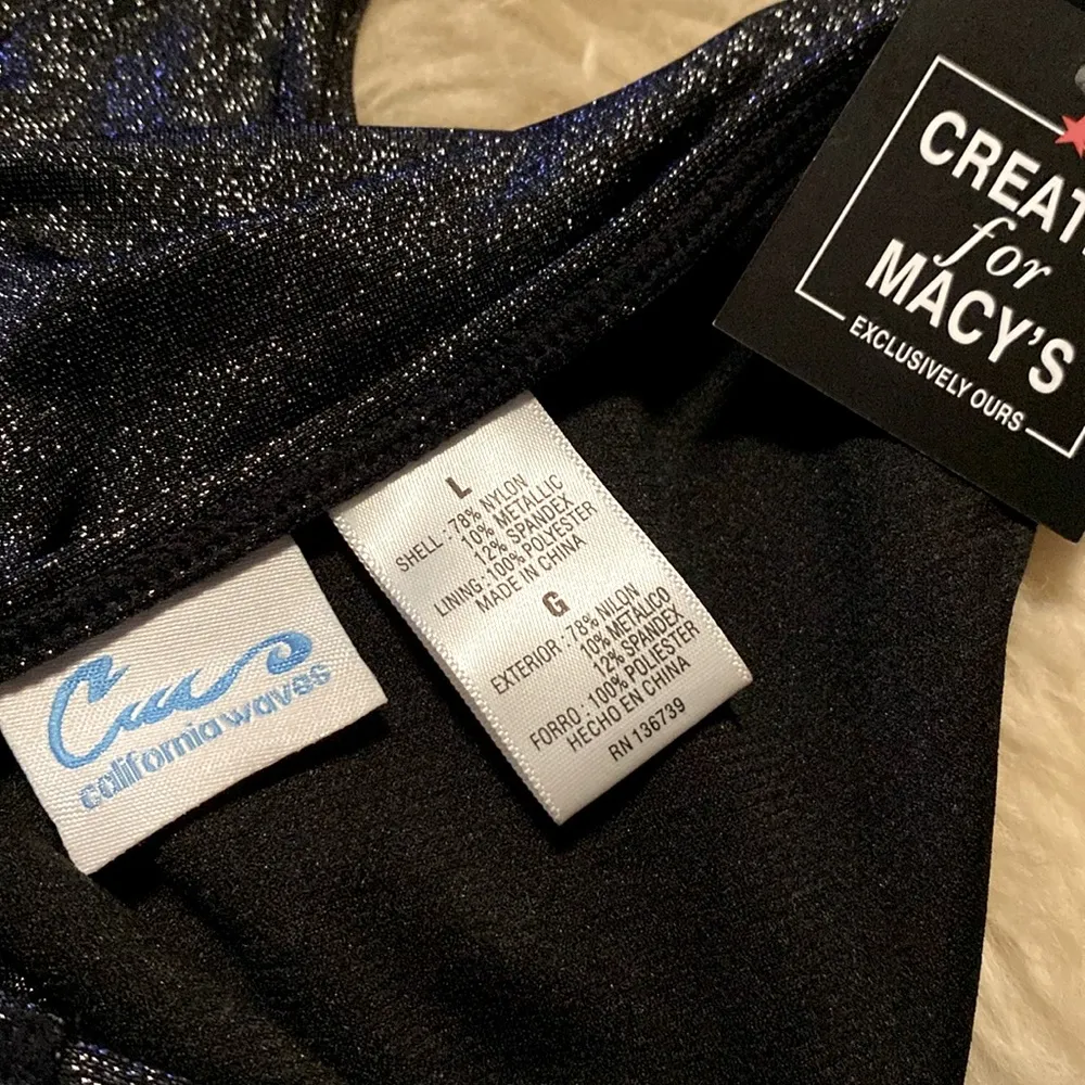 California Waves NWT Metallic Bikini - Image 10