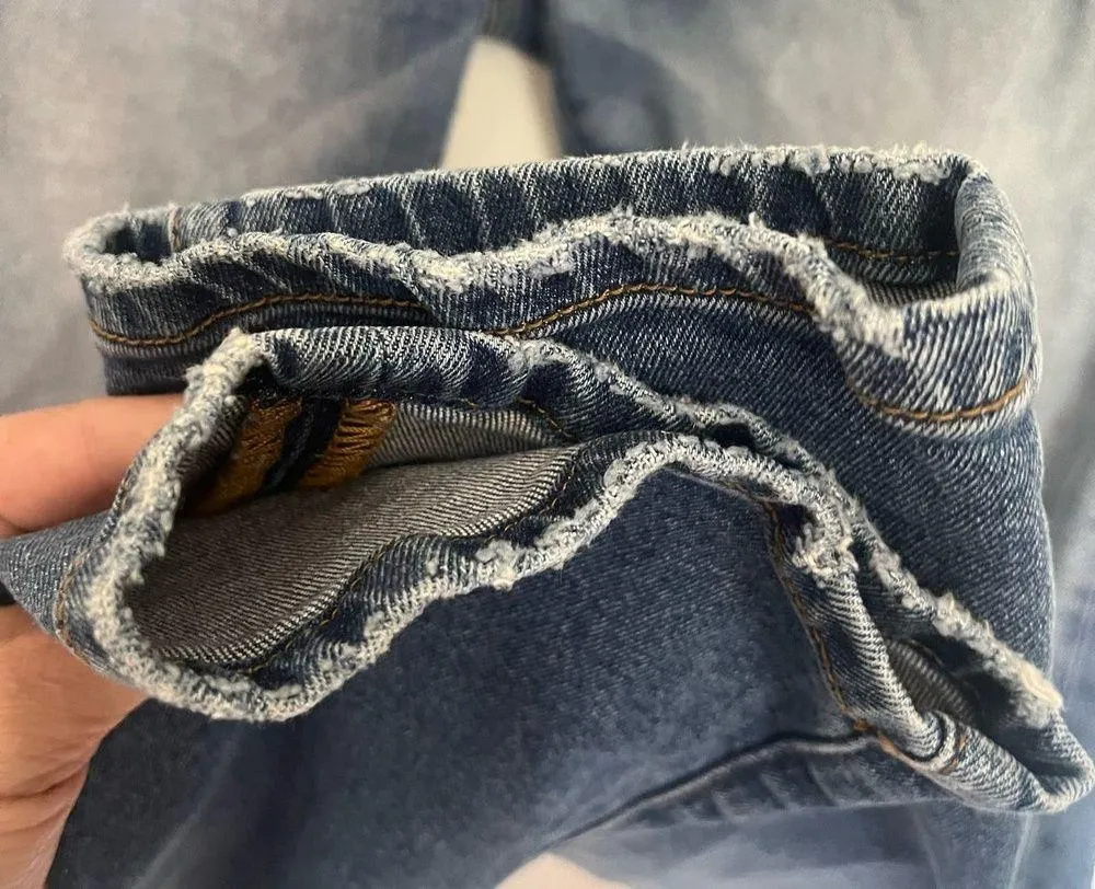 KAN CAN Estilo Distressed Womens Jeans SZ 9/28 Cut 38328 Medium Wash Midrise - Image 4