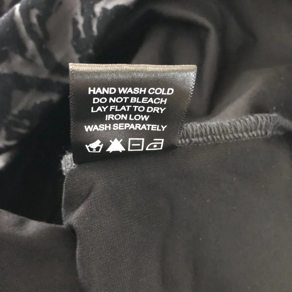 DUNDAS x REVOLVE Ramone Mini Dress in Black Tiger Velvet Burnout Shoulderpads M Size M - Image 7