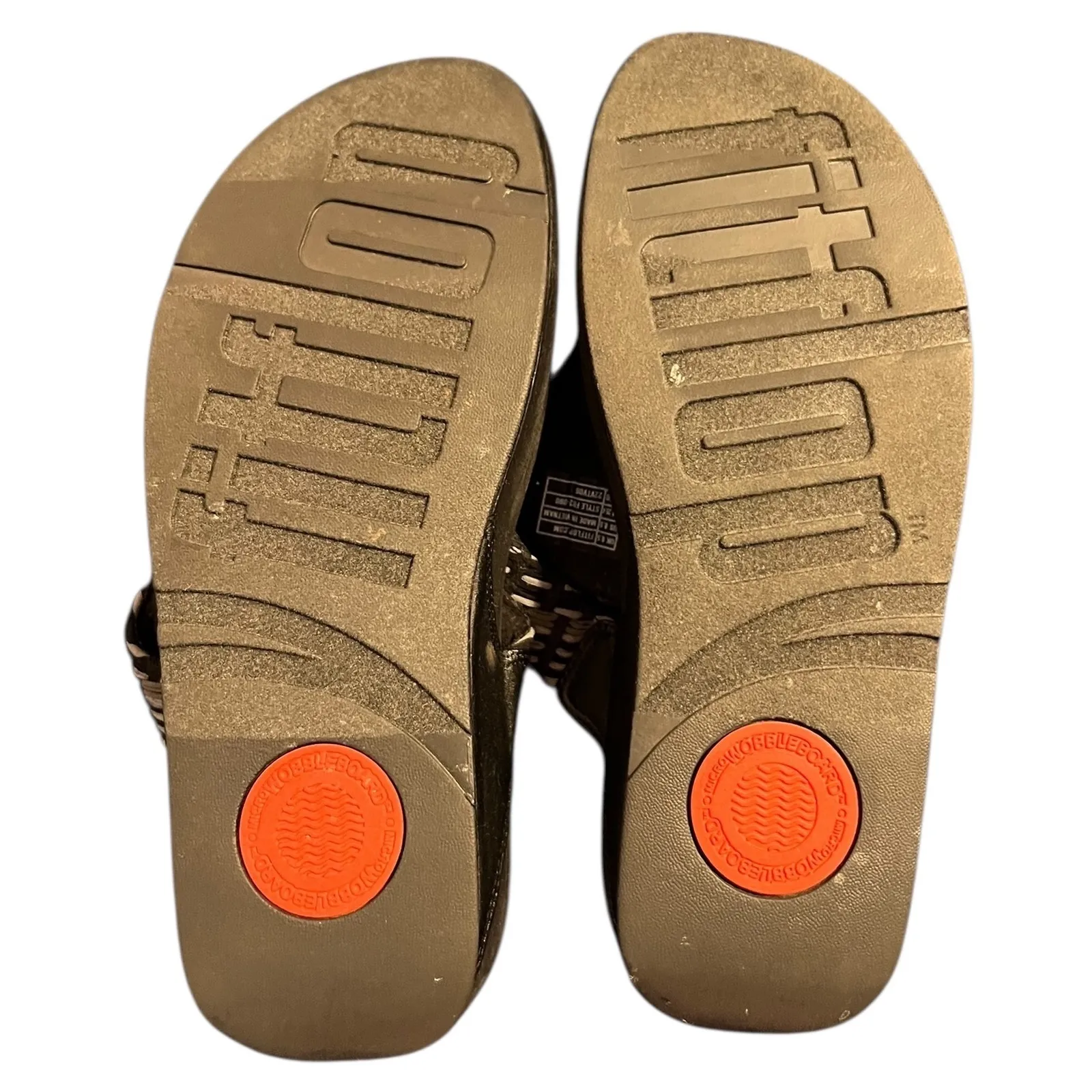 FitFlop Lulu Weave Sandals – Black – Size 8.5, style F82 - Image 3