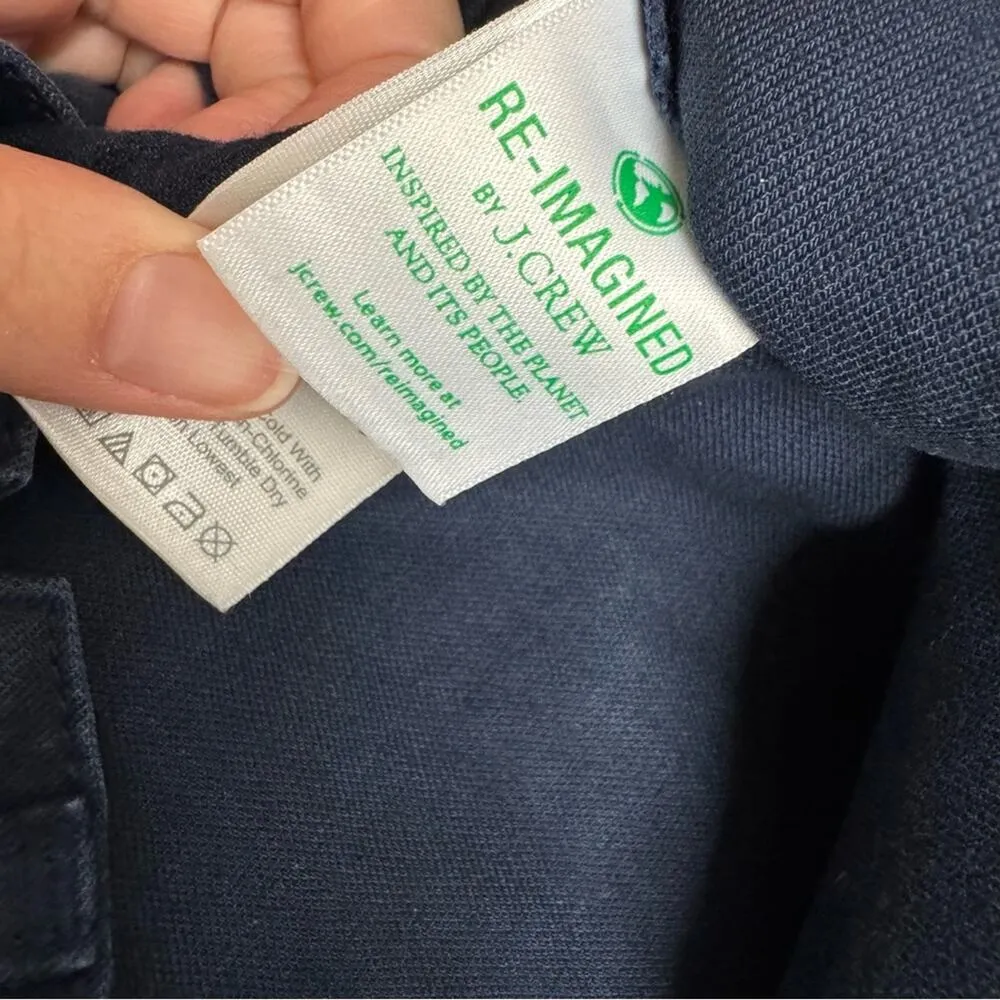 J. Crew Navy Blue High Rise Wide Leg Trouser Dress Pants Womens 30 Preppy Office - Image 9