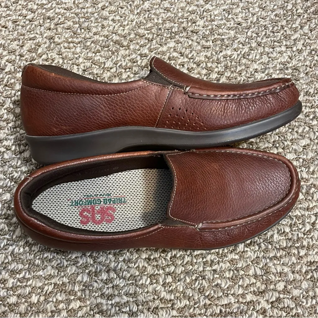 SAS Twin Mulch Women's Shoes Slip On Loafer Comfort Shoes 7.5M Brown Leather Size 7.5 - Image 4
