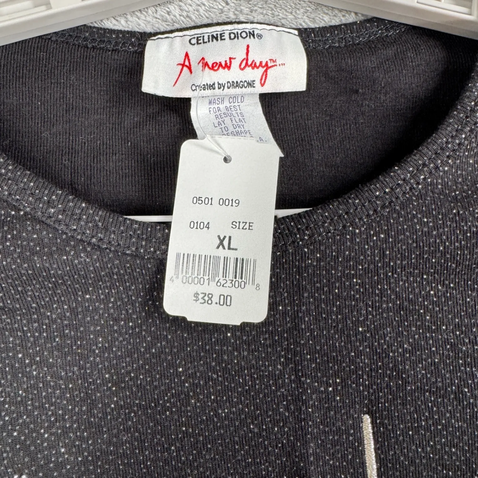 Celine Dion Shirt A New Day Vegas Concert Tee Y2K Bling‎ Glitter Diva Pop Star Black Size XL - Image 6