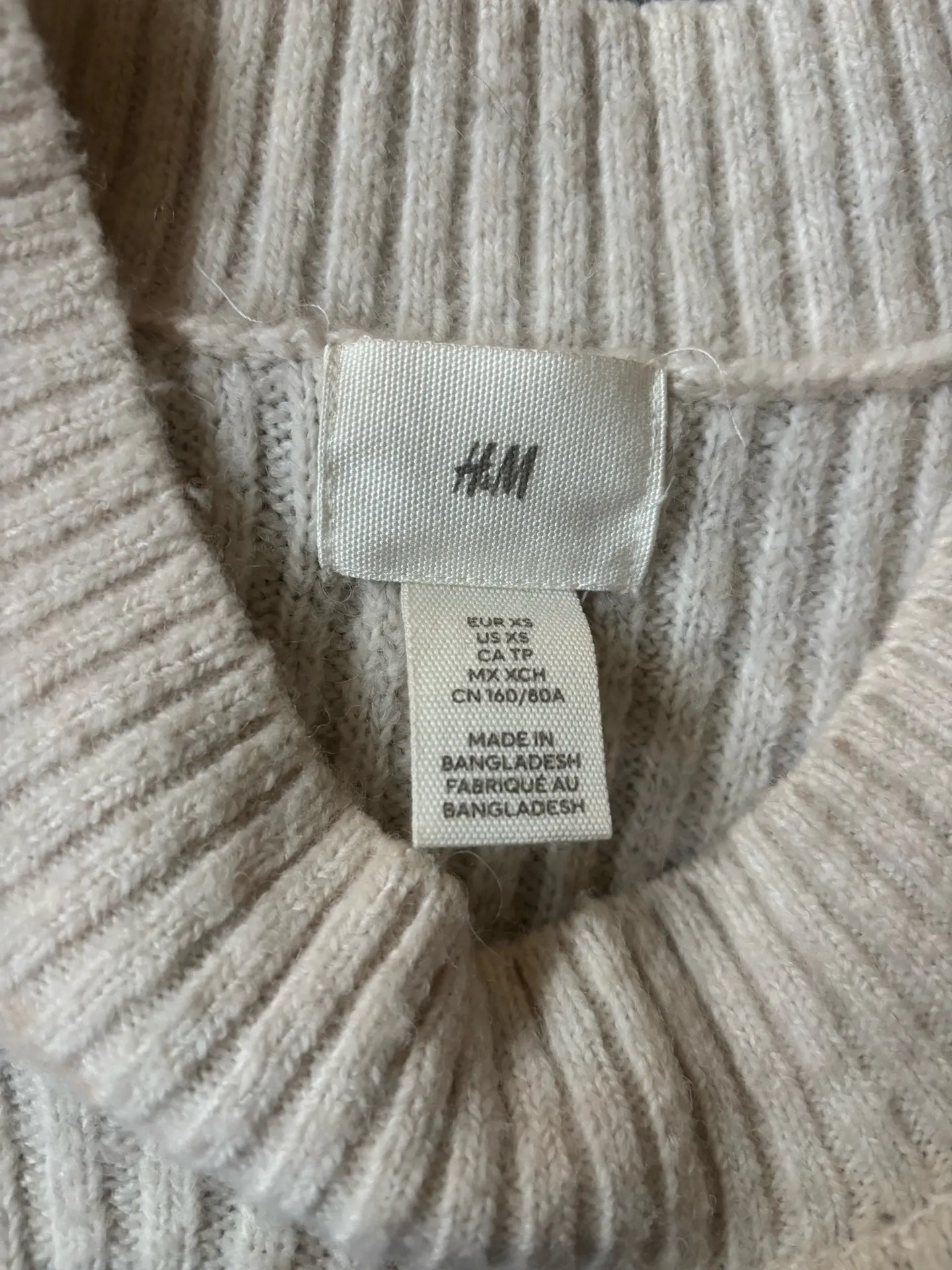 Blue and White Striped H&M Sweater - Image 2