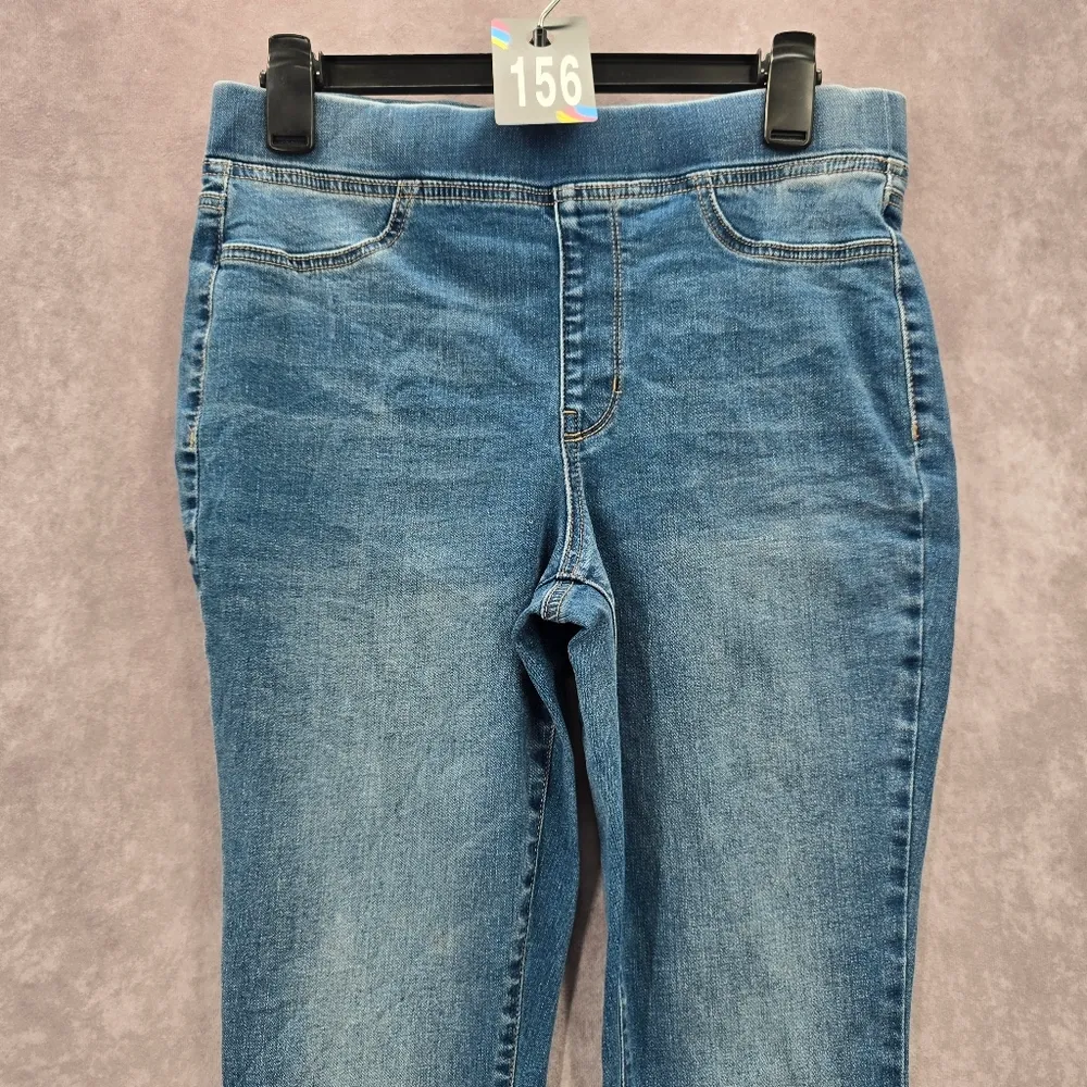 156. Wonderly Blue Pullon Super Skinny Denim Pants Jeggings 8S - Image 3