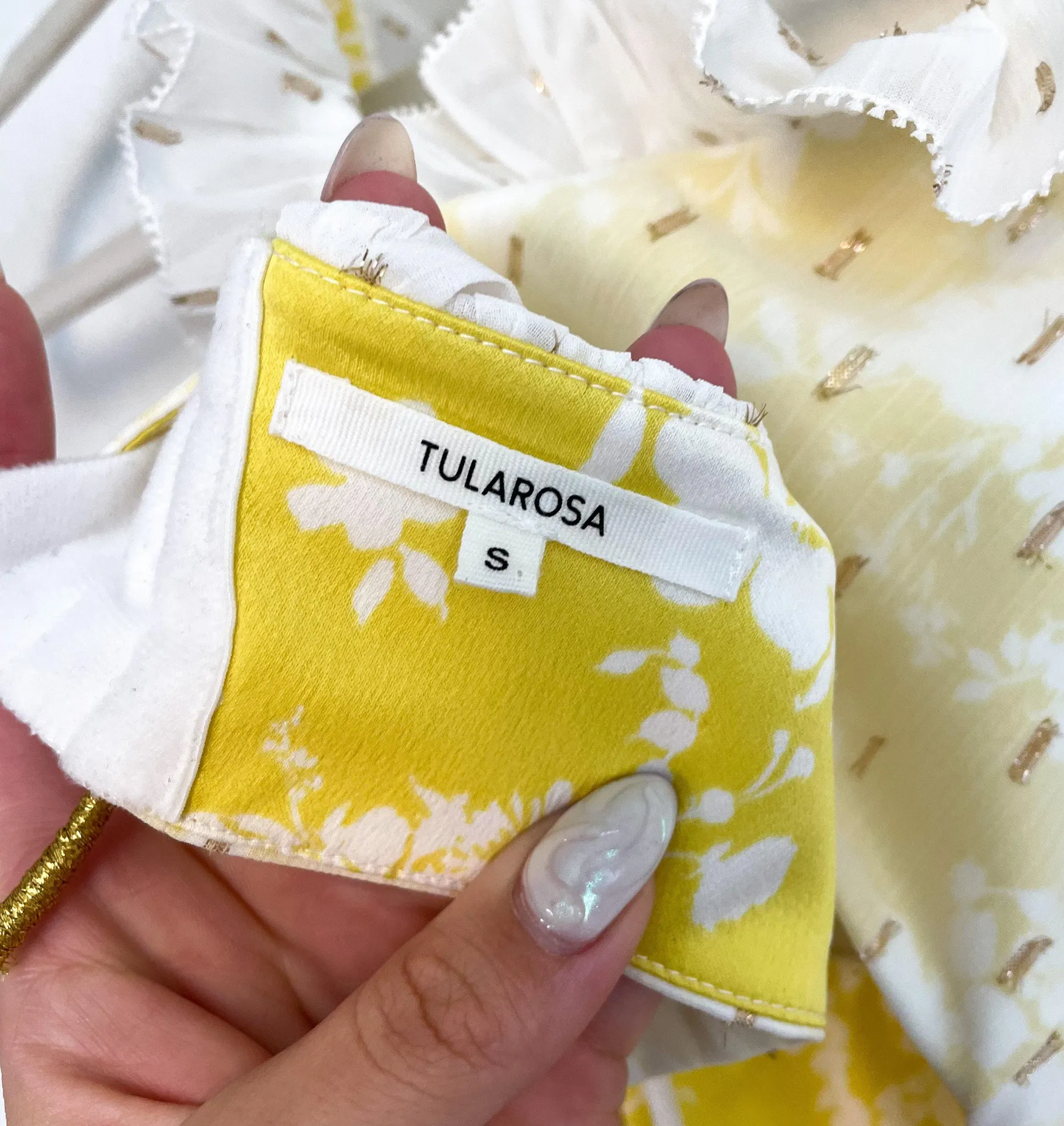 Tularosa Revolve White Yellow Sheer Cut Out Jumpsuit  - Image 7