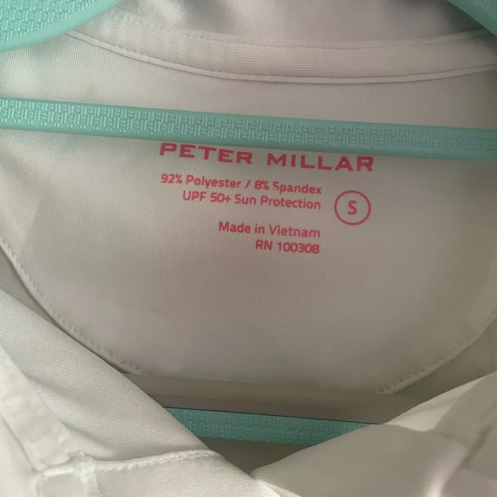 Peter Millar White Polo 1901 Golf Shirt, Size S, EUC - Image 3