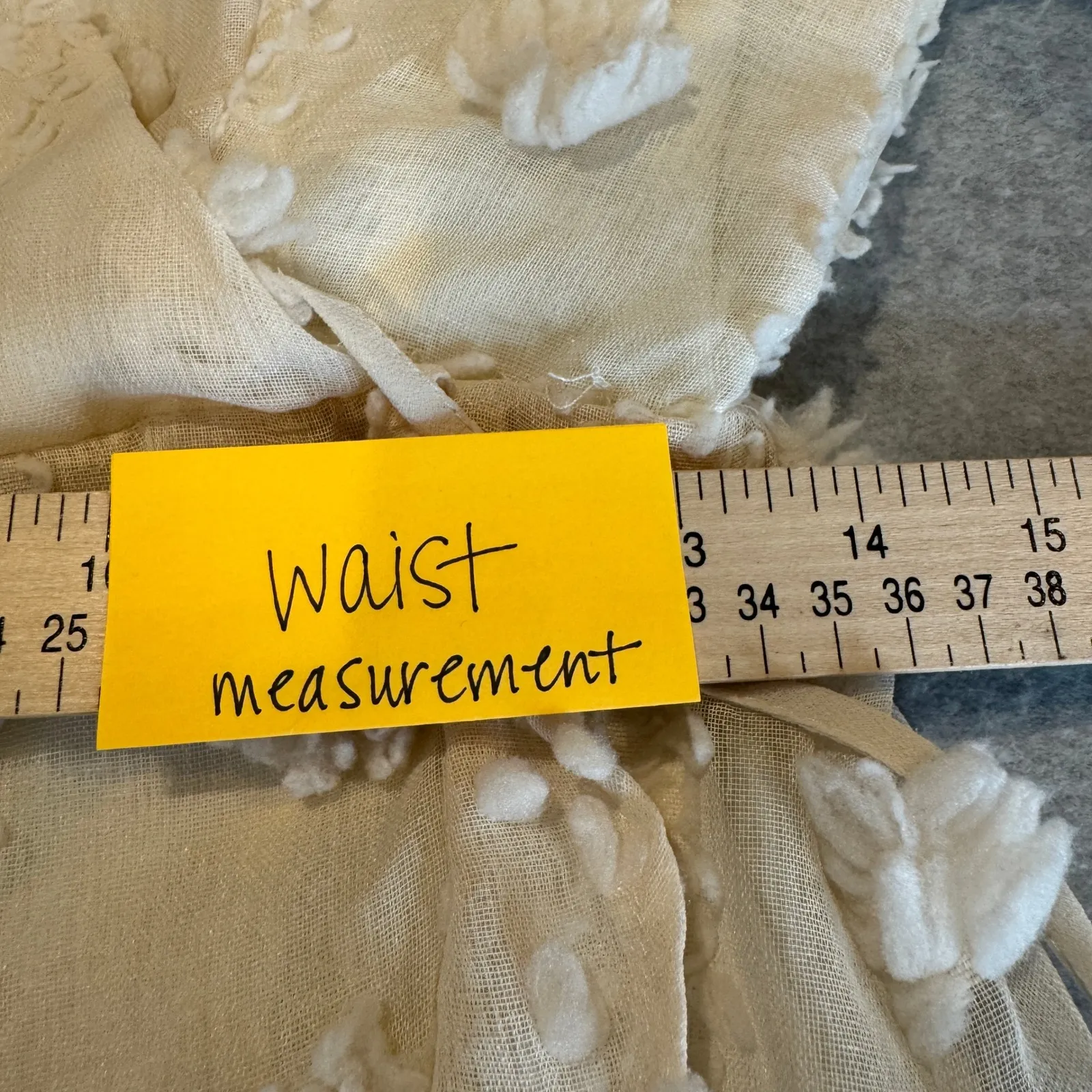 Bella Ella Dainty Wrap Mini Dress Women Small Cream Textured Floral Boho Cowgirl - Image 16