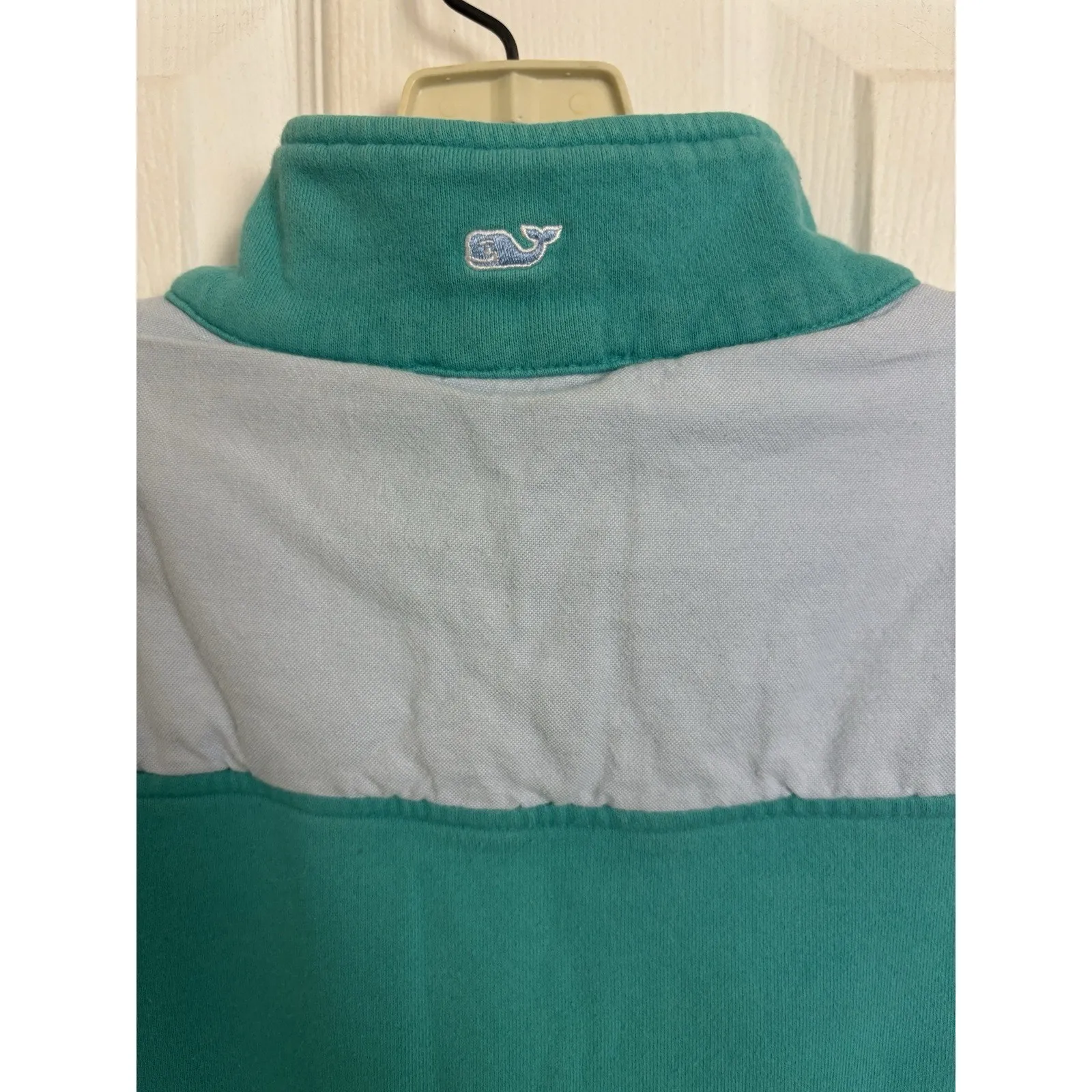 Vineyard Vines Shep Quarter Zip Turquoise Long Sleeve Size Medium Pullover - Image 6