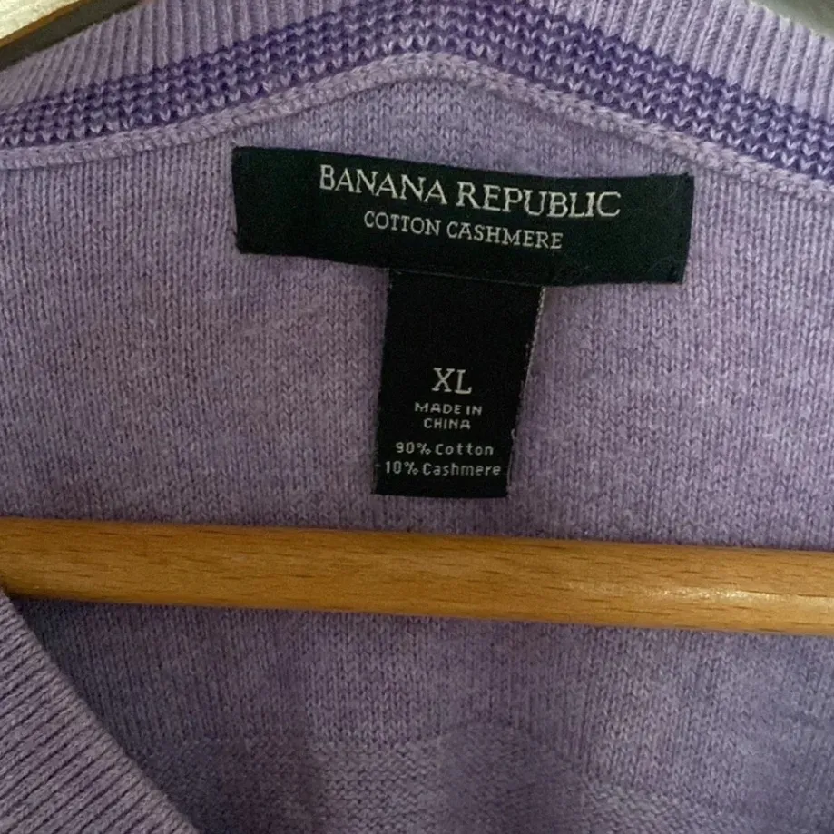 Banana Republic Light Purple Cotton Cashmere Long Sleeve Sweater Size ExtraLarge - Image 5