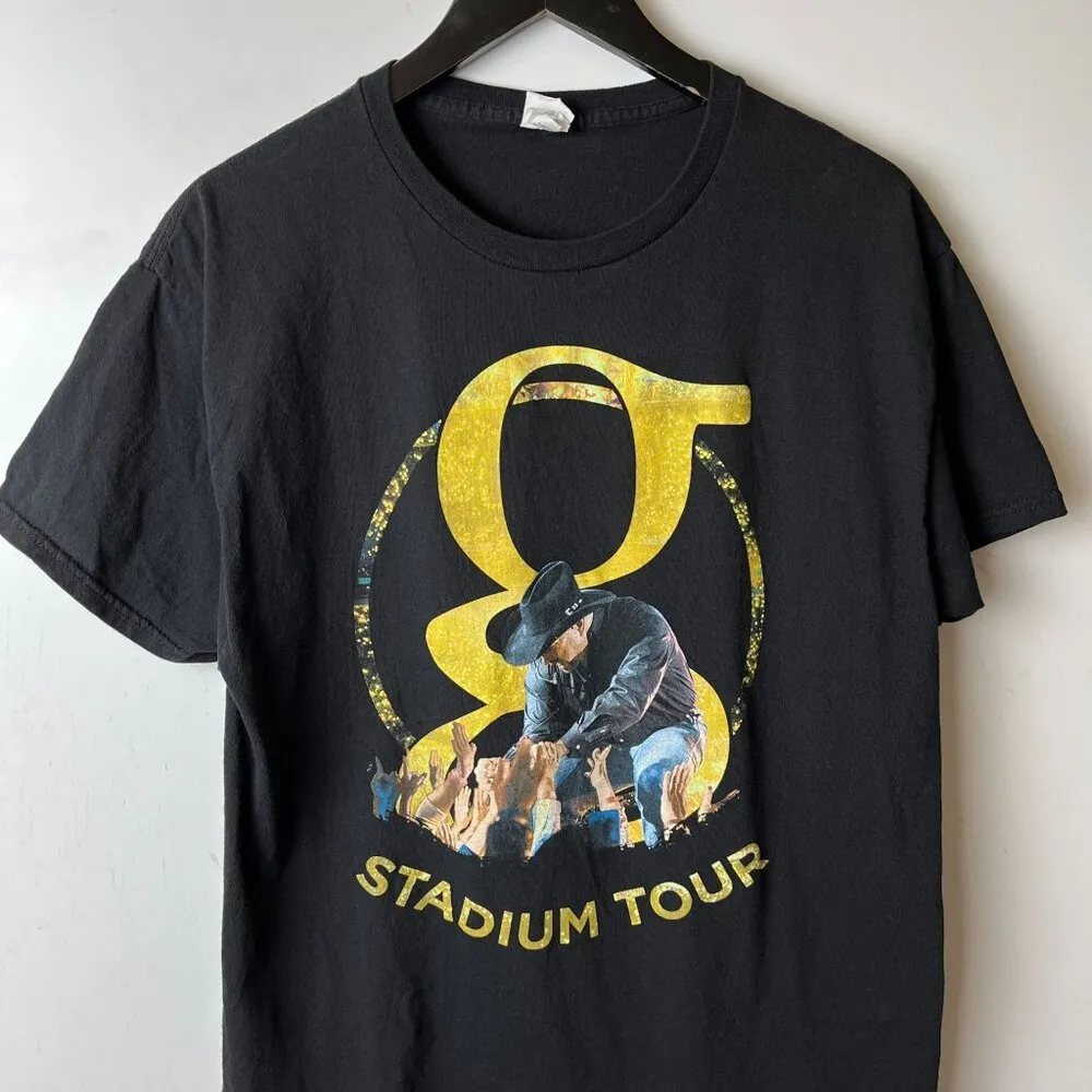 Garth Brooks Stadium Tour T Shirt Large L Black Country Music Artist Graphic Tee - Image 5