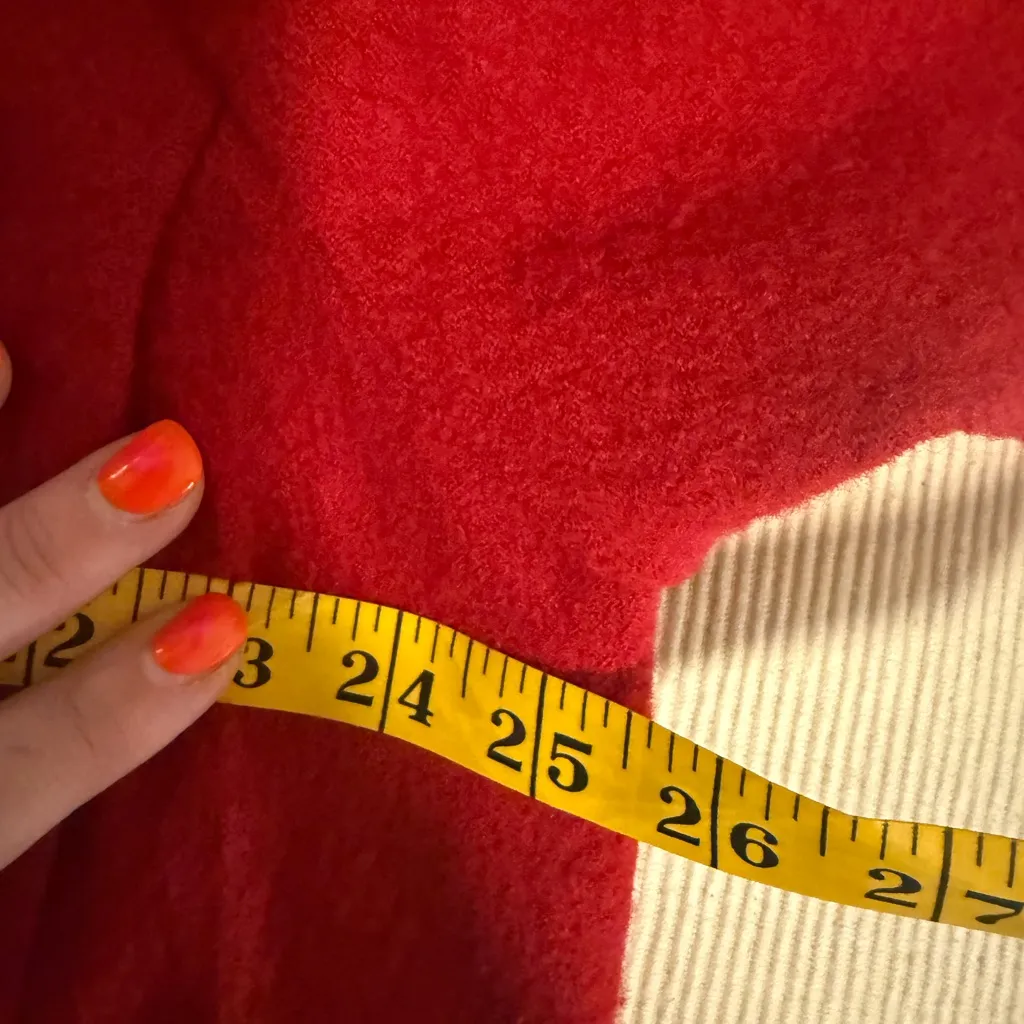 Talbots Red Wool Beaded Embroidered Jacket 2X – Read Description (Holes) - Image 8