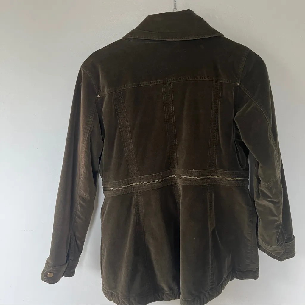 New York & Company Dark Olive Utility Jacket Large Green - Image 6