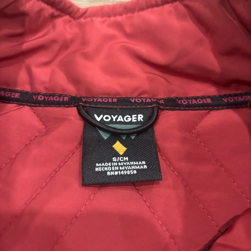 Voyager Women’s Diamond Quilted Lightweight Jacket – Red Classic Outerwear – S - Image 4
