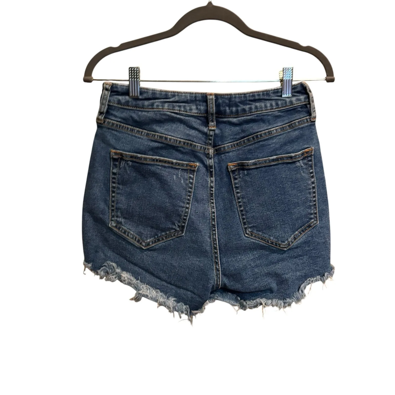 FREE PEOPLE We‎ The Free Crvy Vintage High Rise Shorts Size 28 Button Fly - Image 2