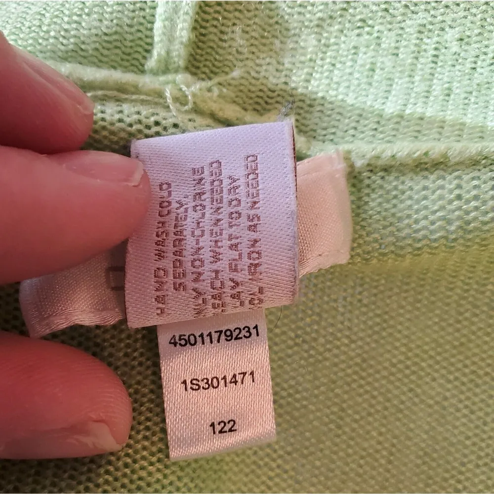 Chico's Women's Green 100% Rayon Open Front Long Sleeve Cardigan Sweater 0 (S) - Image 8