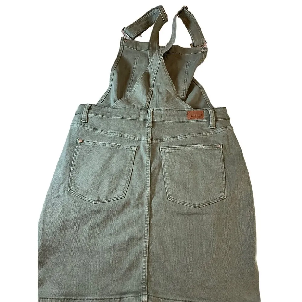 Judy Blue  light olive overall skirt XL STyle JB2822C Cotton Blend - Image 3