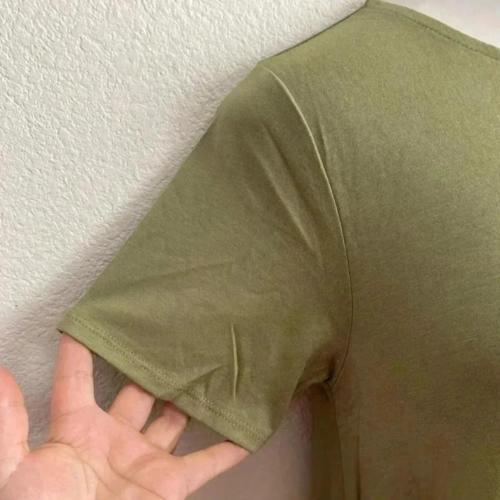 🆕Sage Crewneck Short-Sleeve Pocket Mid Dress M🆕 - Image 7