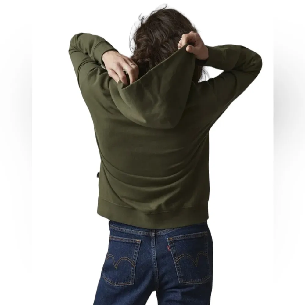 American Giant French Terry Half Zip Hoodie In Moss Green XS - Image 10