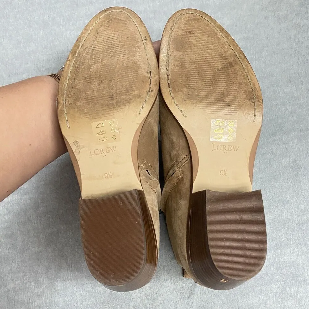J.CREW Chelsea Boots Women’s Sz 9.5 Short Boots Bootie Ankle Brown Suede Leather - Image 7