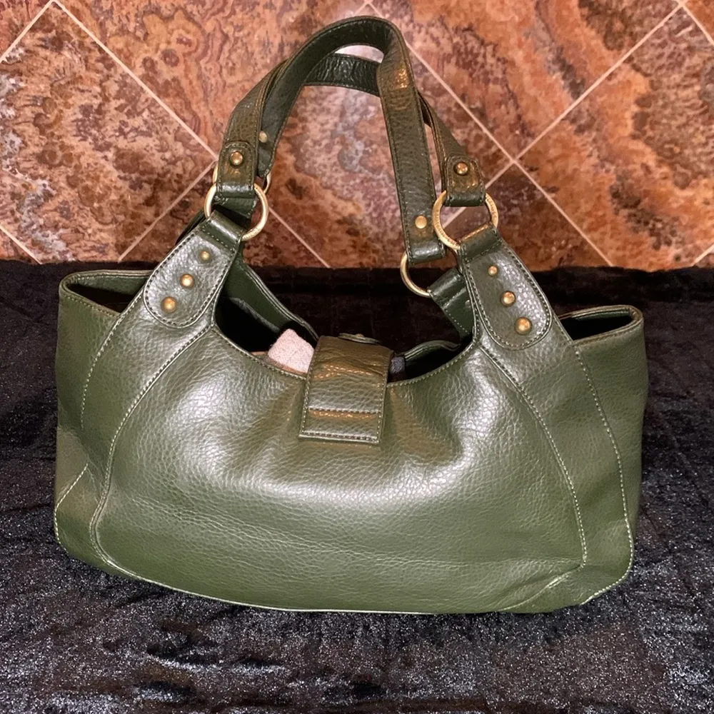 Vintage Y2K Tommy Hilfiger Brown Western Early 2000s Shoulder Bag Purse Green - Image 9