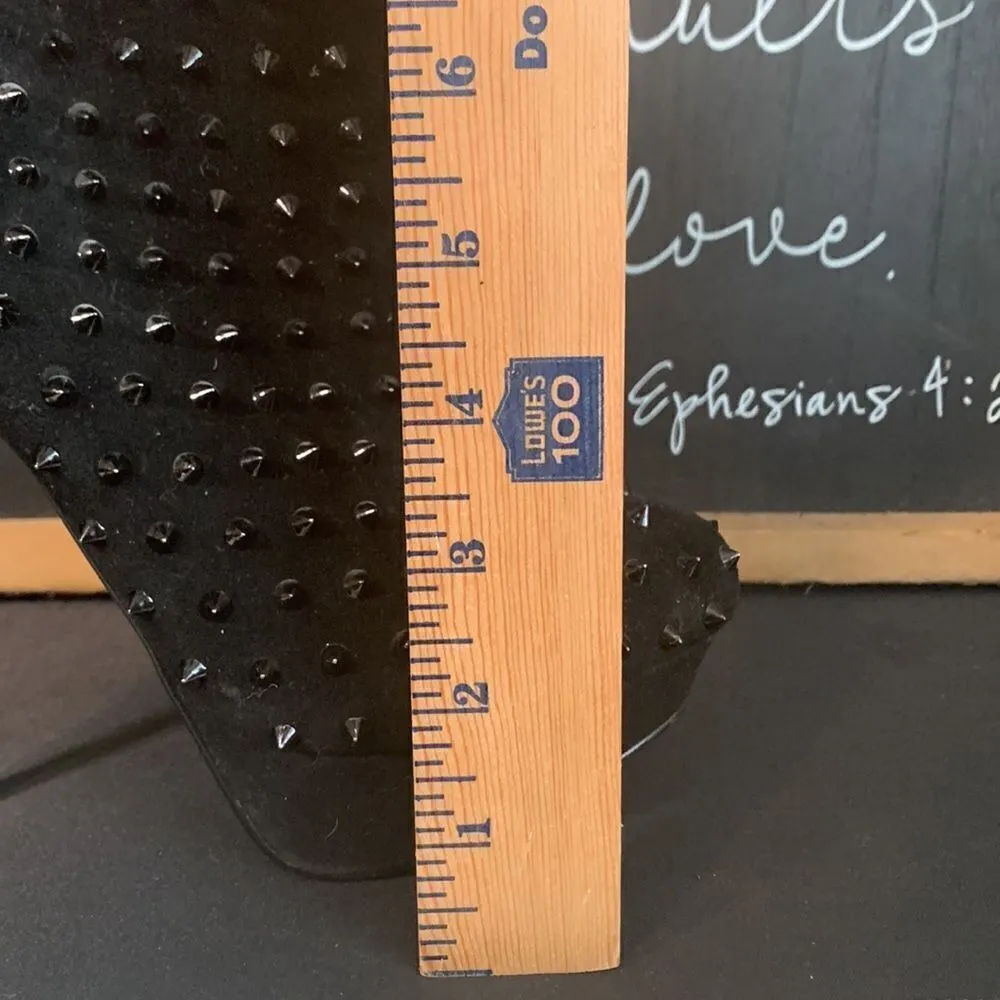 Shiekh black studded stiletto booties size 6 - Image 14