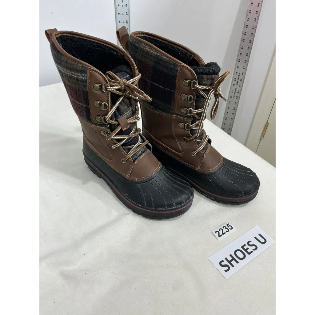 Womans Time N Tru Water Resistant Winter Snow Duck Boots Mid Calf Lined Size 7 - Image 2