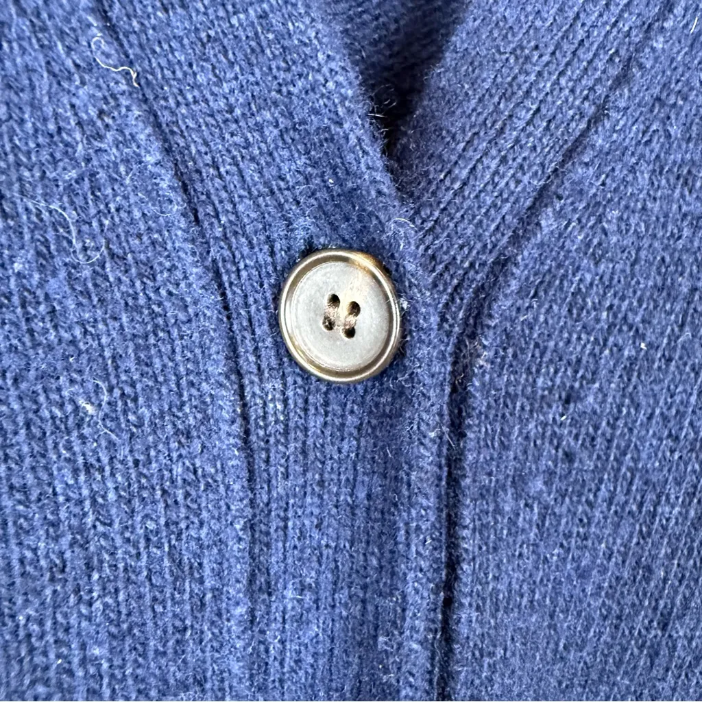 Jenni Kayne Everyday Cardigan Navy Women's Size XS Wool/Viscose/Polyamide/Cashmere - Image 3