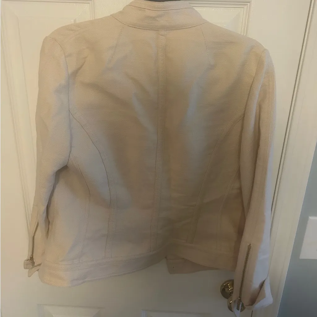 Etcetera Women's Beige Jean Jacket with Gold Buttons - Image 3