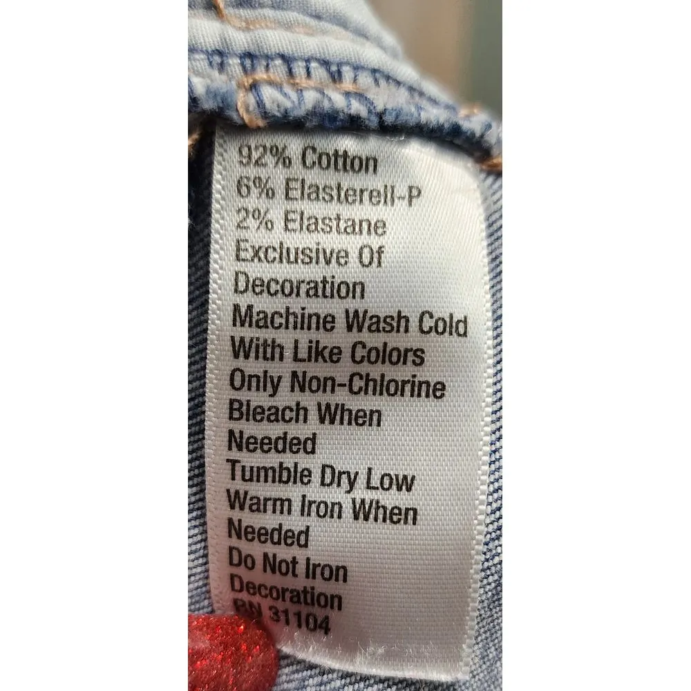 KAARI Blue Straight Crop Painted Light Wash Denim Jeans Size 10 - Image 7