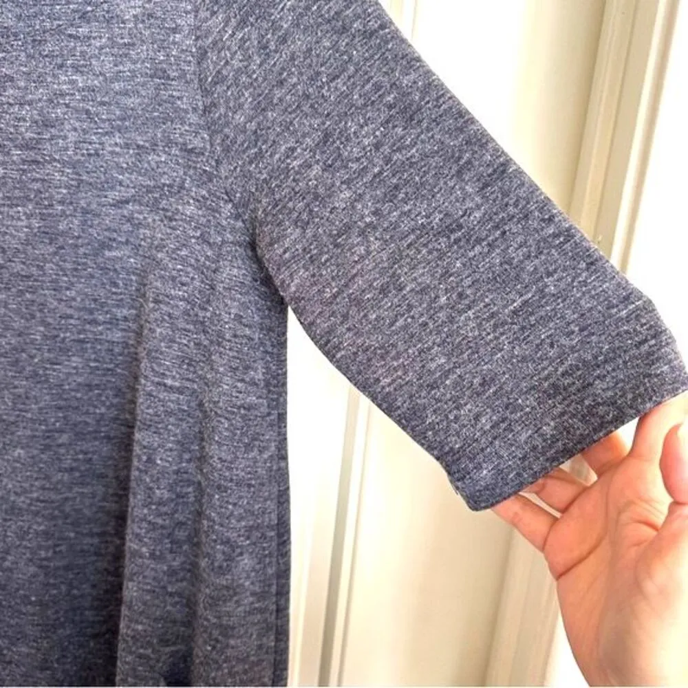 Adrienne Vittadini dark gray baby doll shift dress women small - Image 7