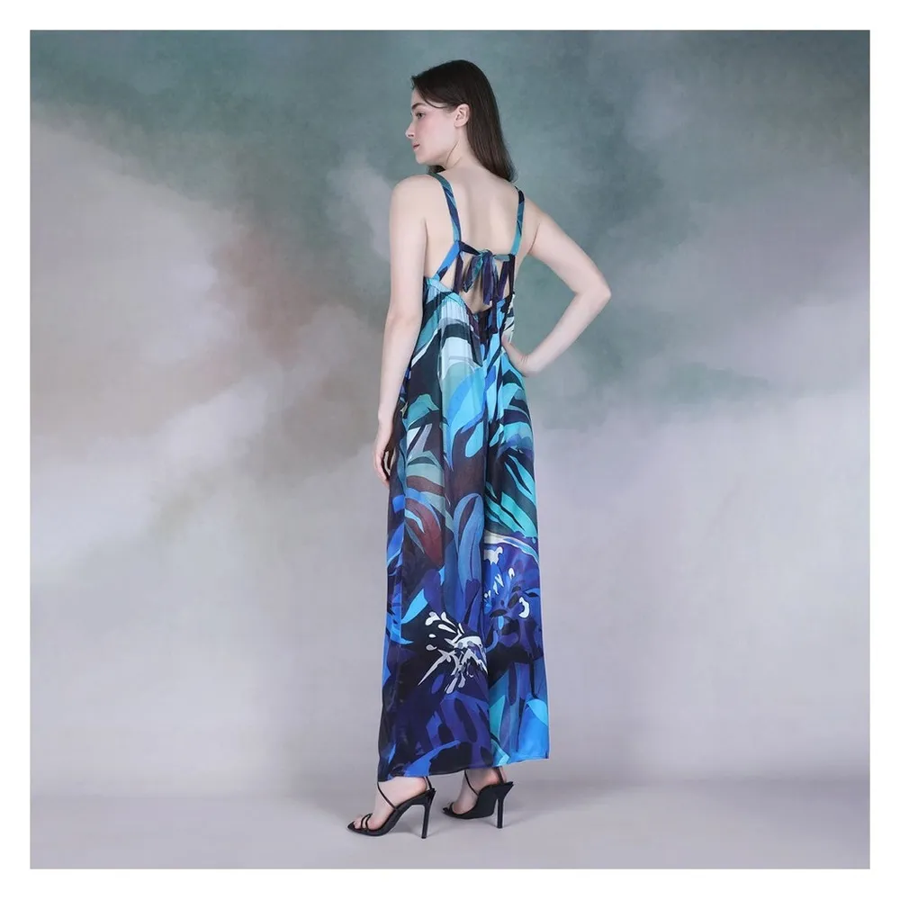 ANTHROPOLOGIE BL^NK Vlasta Jumpsuit in Blueberry Size Small - Image 2