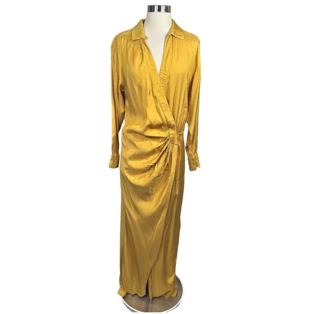 L'Academie The Gigi Maxi Dress in Mustard Yellow - Image 3