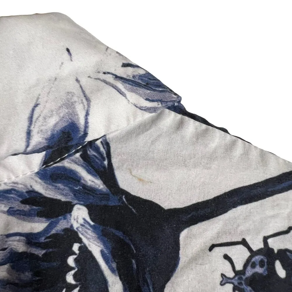 Osman Suzie White Floral Print Long Sleeve Tie Waist High Low Shirt Dress Sz 12 - Image 12