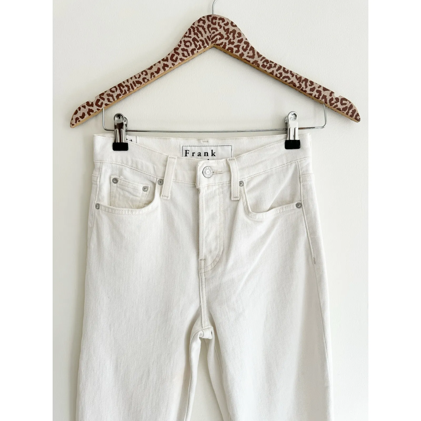 FRANK & EILEEN Cork Everyday Jeans Natural Denim White Ankle Jeans Size 24 - Image 4