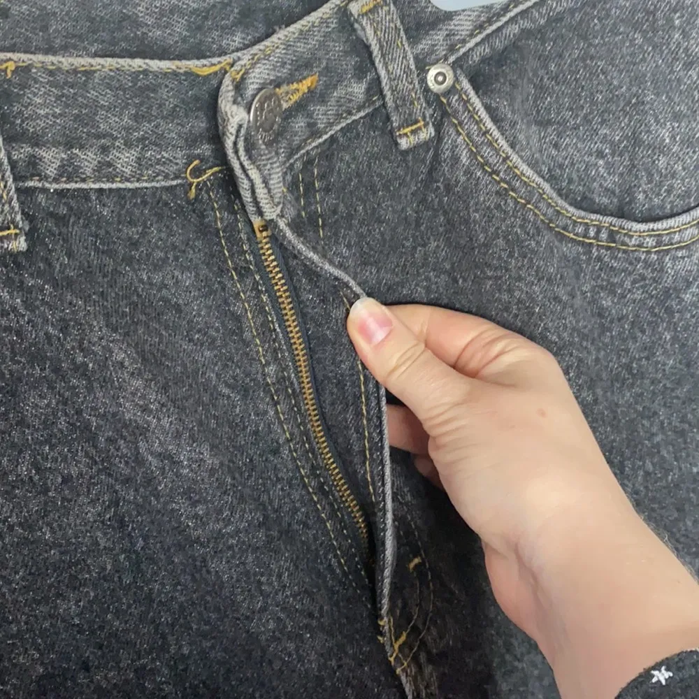 Lee vintage Union made in USA ultra high rise faded black mom jeans size 12 - Image 89