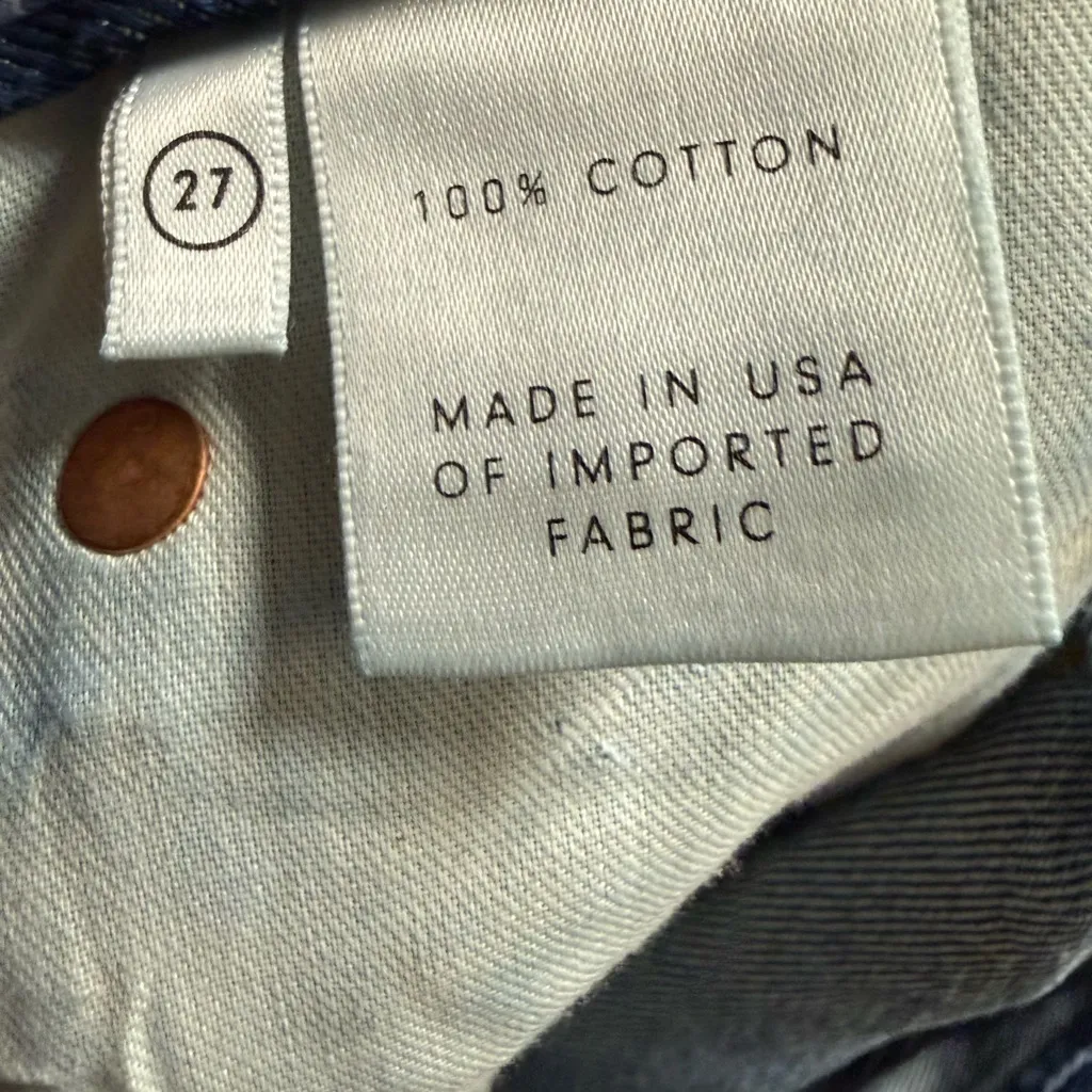 Grlfrnd Tatum mid rise current bootcut jeans frayed raw hem - Image 6