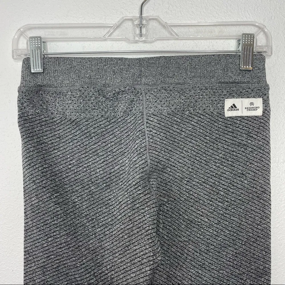 Adidas x Reigning Champ Seamless Knitted Gray Leggings - Image 8