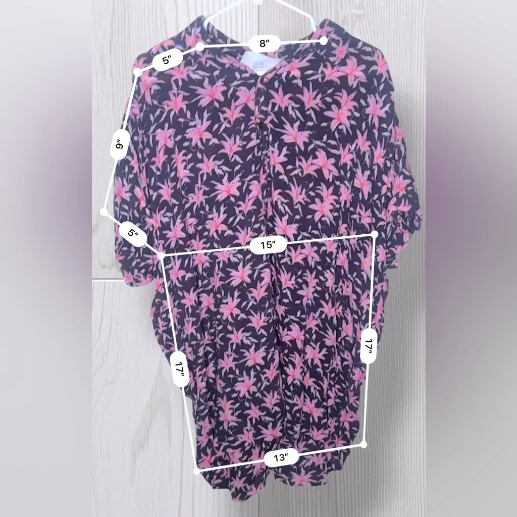 ACACIA Women’s Oversized Mombasa Floral Button Up Shirt in Madonna Color Purple Size XL - Image 7