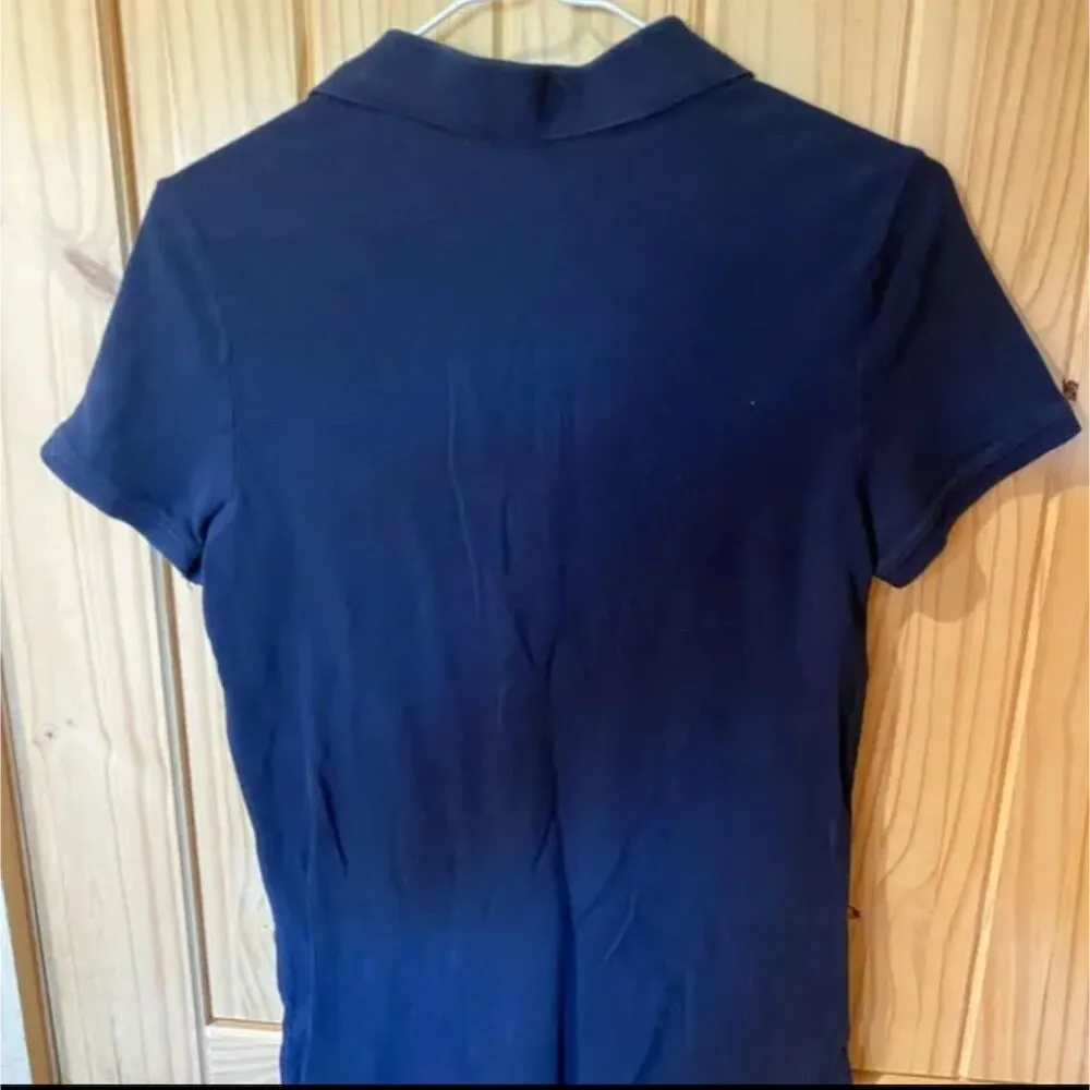 Aeropostale Women's Polo Shirt Blue Size L Short Sleeve Casual Top - Image 3
