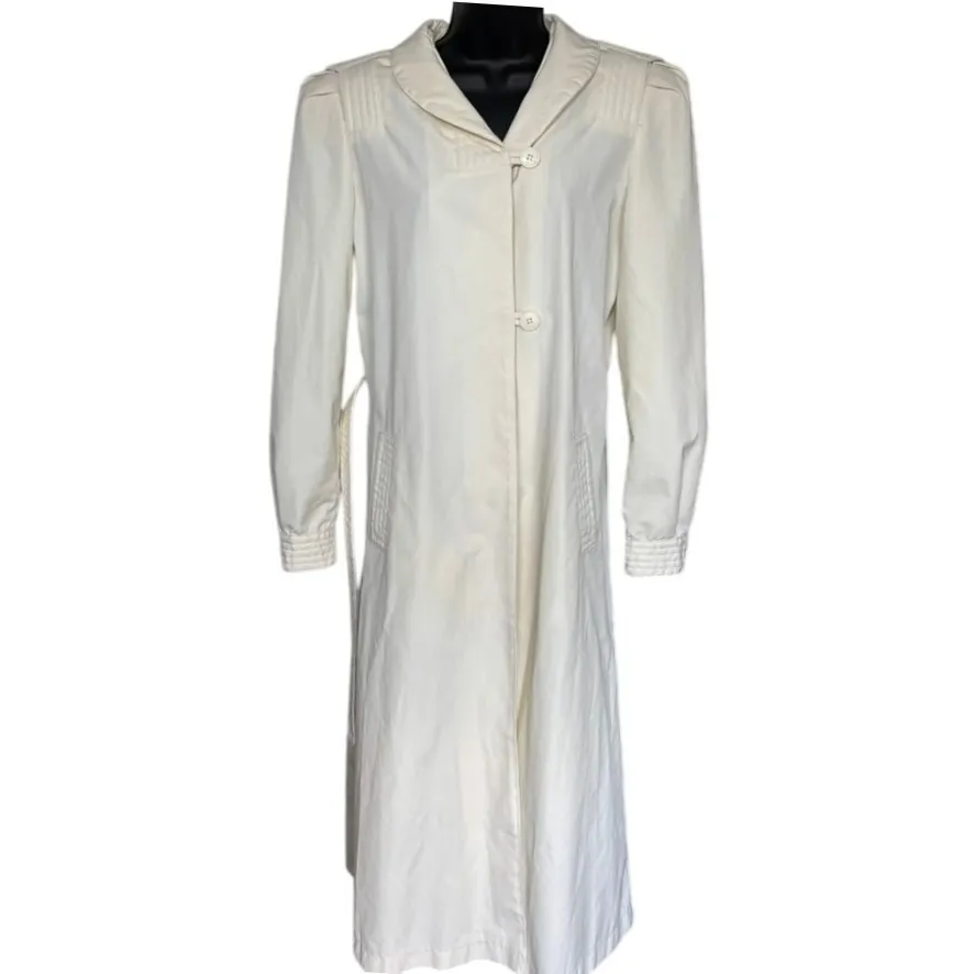 Vintage Saxton Hall Driving Coat Sz 10T‎ Cream Motoring Duster - Image 2