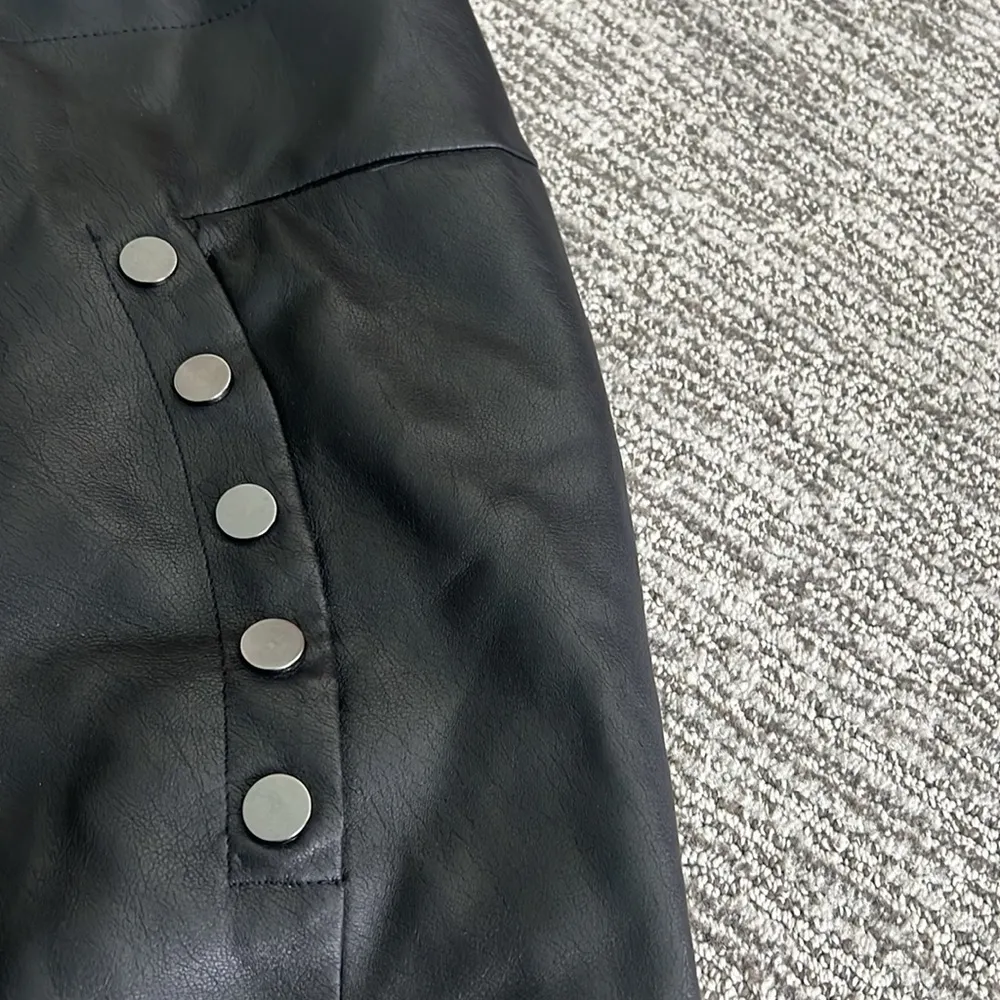 BCBGMaxazria Leather Skirt - Image 4