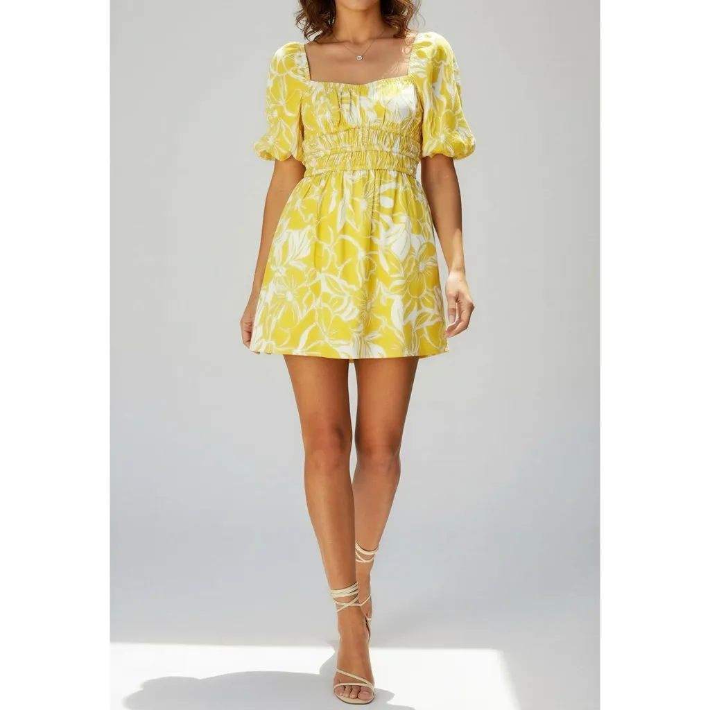 FAITHFULL THE BRAND Marinelli Mini Dress, El Marsa Floral, XS - Image 3