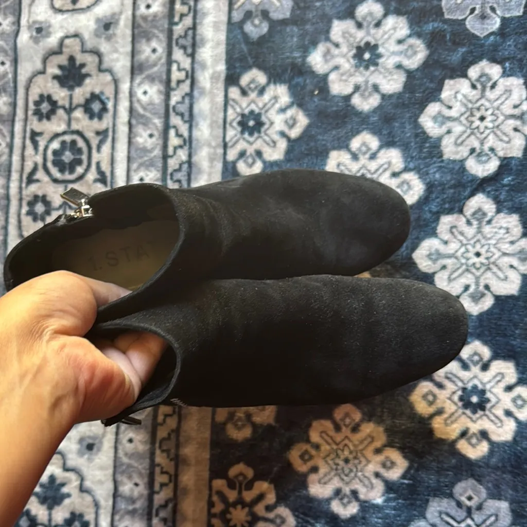 1. State  Black Ankle Booties with Zipper - Image 5